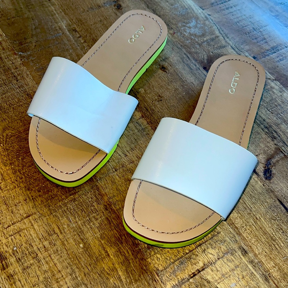 Aldo white slides